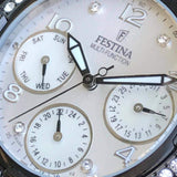 Festina F16284/2 Damen Multifunktionsuhr – Schwarzes Edelstahl Design