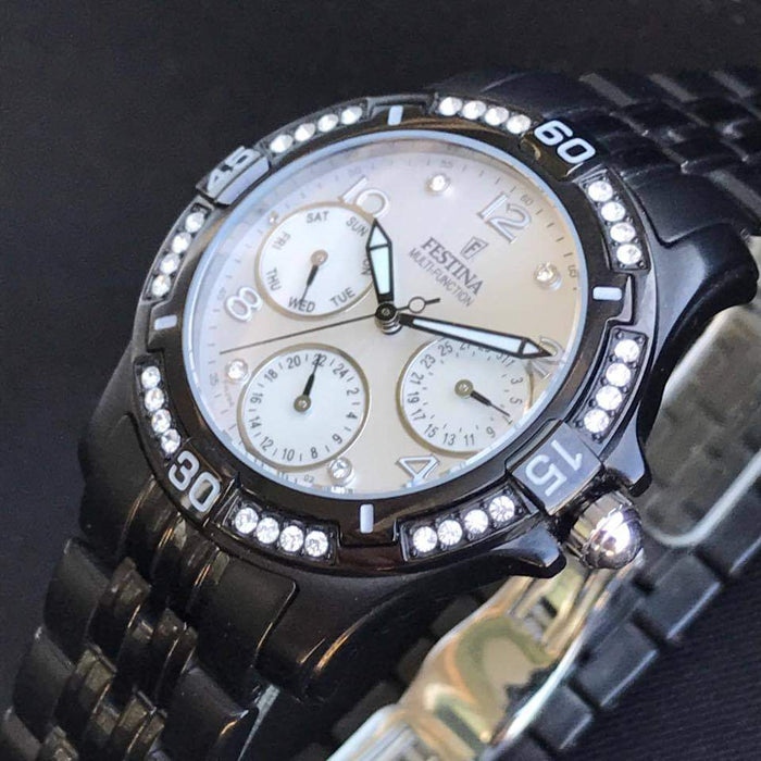 Festina F16284/2 Damen Multifunktionsuhr Edelstahl