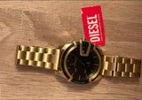 DIESEL Herrenuhr, Goldfarben, Chronograph – Edelstahl & Quarzwerk
