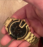 DIESEL Herrenuhr, Goldfarben, Chronograph – Edelstahl & Quarzwerk