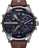 Diesel Herrenuhr Mr. Daddy Multifunktionswerk mit Lederarmband DZ7314