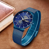 Herrenuhr Schwarz – Edelstahl Mesh Uhr