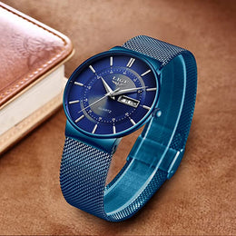 Herrenuhr Schwarz – Edelstahl Mesh Uhr