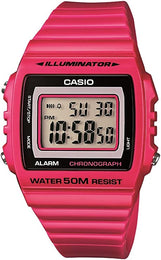 Casio Digitaluhr Damen Herren Rosa Resinarmband