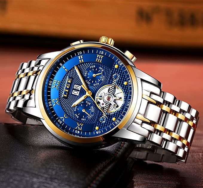 [Brand] Automatik Herrenuhr – Skeleton Edelstahl Uhr