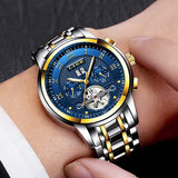 [Brand] Automatik Herrenuhr – Mechanische Skeleton Edelstahl Uhr mit Wasserdichtigkeit