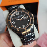 STUHLING Apocalypse Noir 154 Quarz 43mm Aviator Keramik Herrenuhr