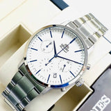 Orient RA-KV0302S10B Herren Chronograph Uhr – 42mm Edelstahl Silber