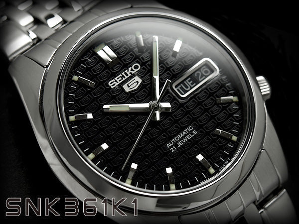 Seiko SNK361K1 Automatik Herrenuhr Schwarz