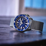 Seiko 5 Sports SRPD71K1 Automatik Uhr – Herrenuhr mit blauem Zifferblatt
