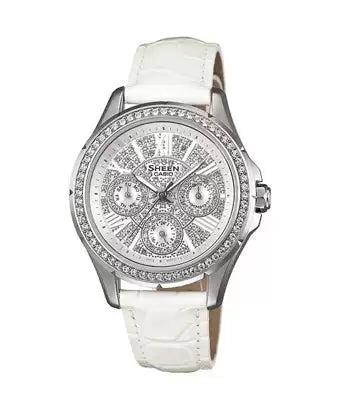 Casio Sheen Damen Uhr – Silbernes Zifferblatt