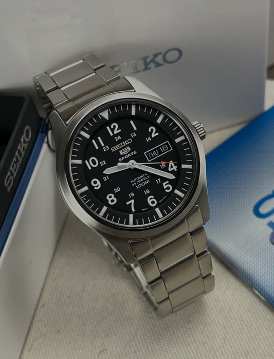 Seiko 5 Sports Herrenuhr SNZG13K1 Automatik Schwarz