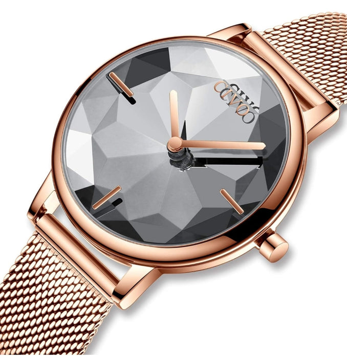 Damen Armbanduhr Roségold – Wasserfeste Quarz Uhr