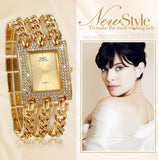 Elegante Damen Uhr mit Strass & Panzerkette – [Brand Name] Modell [Model Name]