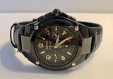 SEIKO Sportura SRW893P1  Damenuhr Chronograph Schwarz Gold Leder Armbanduhr NEU