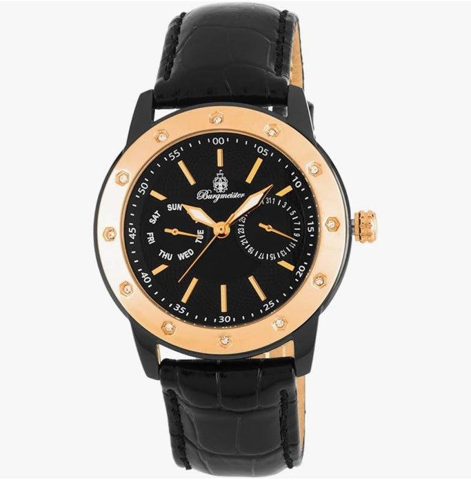 Burgmeister Damen Uhr BM807-622 mit Kristall Lünette