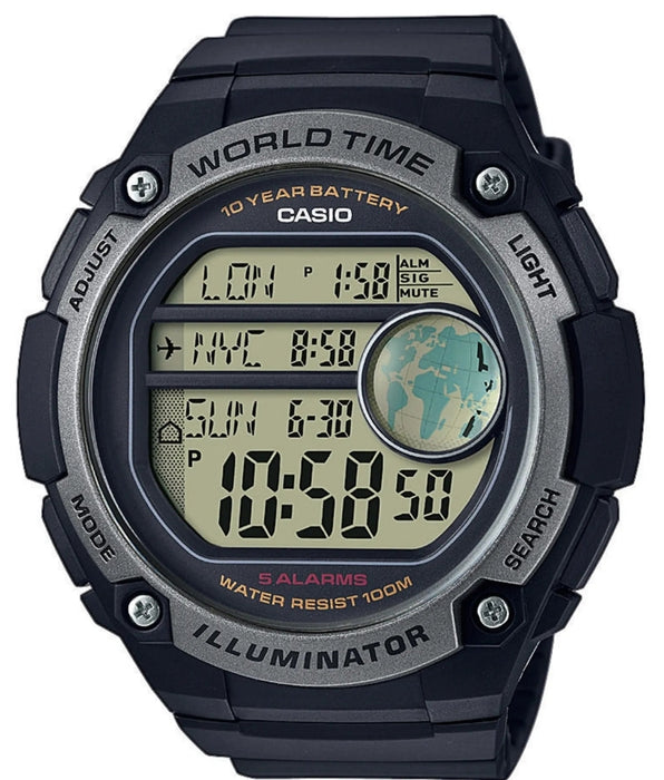 Casio AE-3000W Herrenuhr Retro Digitalanzeige