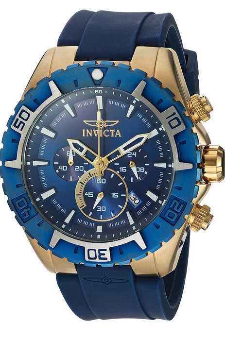 Invicta Herrenuhr Chronograph – Edelstahl – Schwarz Zifferblatt