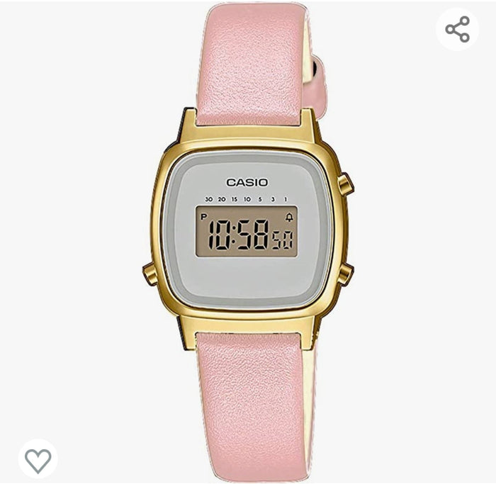 Casio Retro Damen Digitaluhr, goldene Uhr