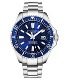 Stuhrling Aquadiver Herrenuhr blau mit Saphirglas