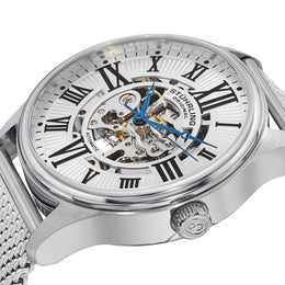 Stuhrling Original Herrenuhr Automatik Skelett Edelstahl