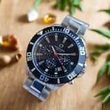 PACOMARINE Herrenuhr Chronograph – Edelstahlgehäuse