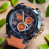 Pacomarine Herrenuhr – Orange Silikonarmband