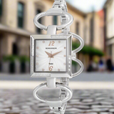 Romanson RD0267QLWB2 Damen-Uhr mit Lederarmband