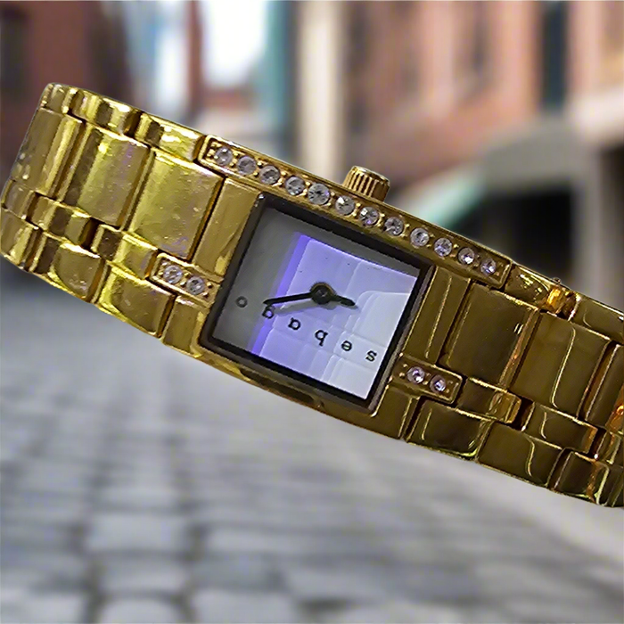 SEBAGO Damen Uhr Gold Lederarmband