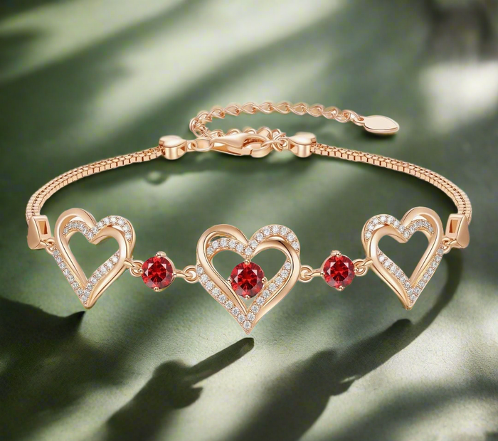 CDE Damen Armband Silber Herz mit Zirkonia