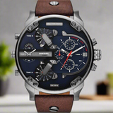 Diesel Herrenuhr Mr. Daddy Multifunktionswerk mit Lederarmband DZ7314