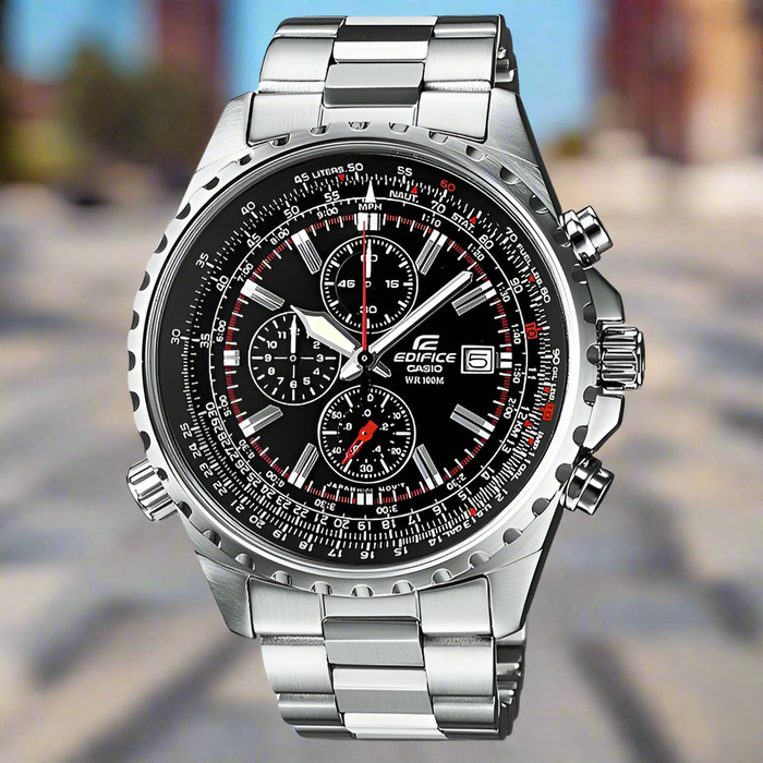 CASIO EDIFICE Herrenuhr Chronograph – Edelstahlgehäuse