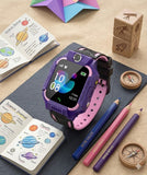 Kinder Spiel Smartwatch Telefon, Kind Armbanduhr Touchscreen Uhr mit Anruf Taschenrechner Taschenlampe Schrittzähler SOS Wecker Kamera, Geschenk für Jungen Mädchen Studenten (Rosa)