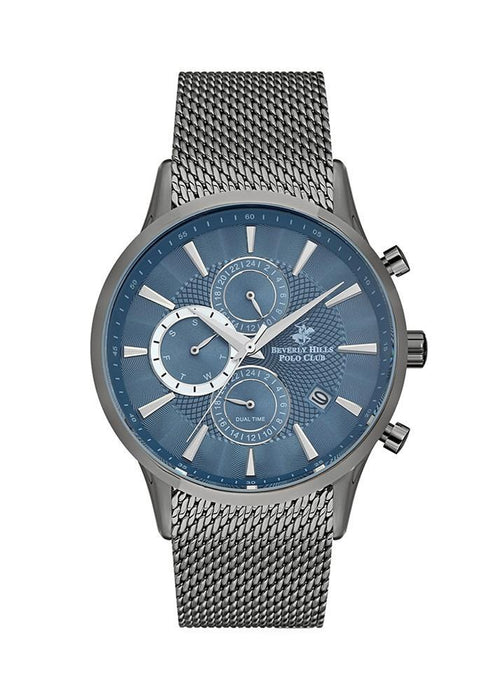 Beverly Hills Polo Club Herrenuhr Edelstahl Uhr