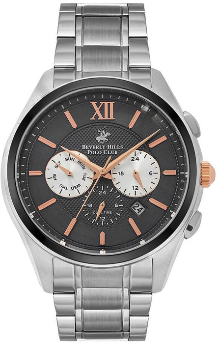 Beverly Hills Polo Club Herrenuhr mit Lederarmband