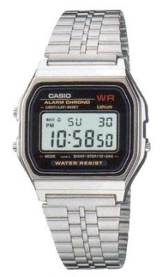 Casio A159WA-N1DF Unisex Uhr mit Mikro-Licht