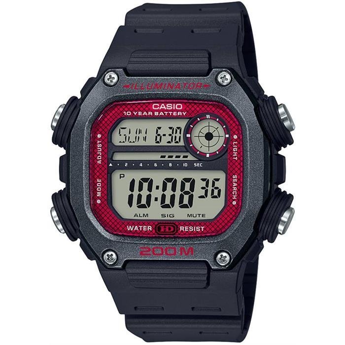 Casio DW-291H Herren Digitaluhr, Resinarmband