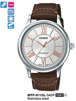 Casio Herrenuhr MTP-E113L-5ADF Edelstahlgehäuse