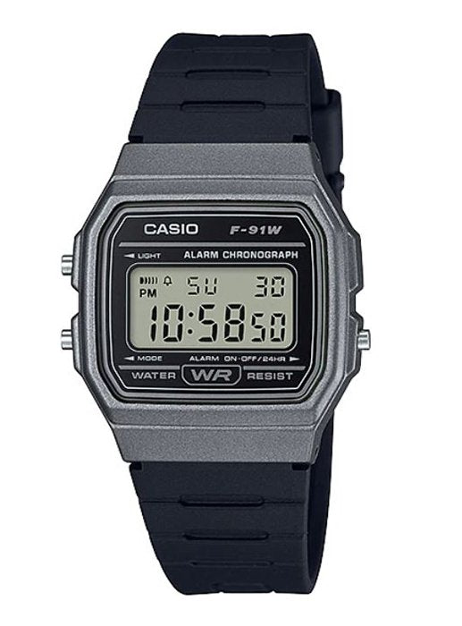 Casio F-91WM-1BDF Herren Digitaluhr mit LED Display