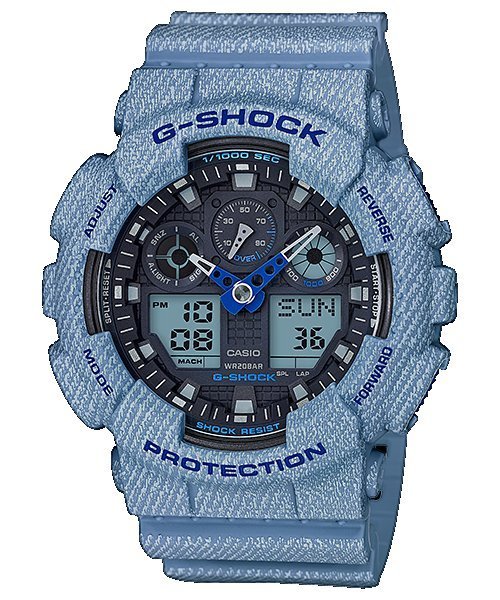 CASIO GA-100DE-2ADR Herren Digital Chronograph Uhr