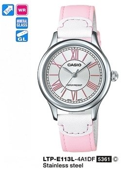 Casio Damenarmbanduhr LTP-E113L – Edelstahlgehäuse