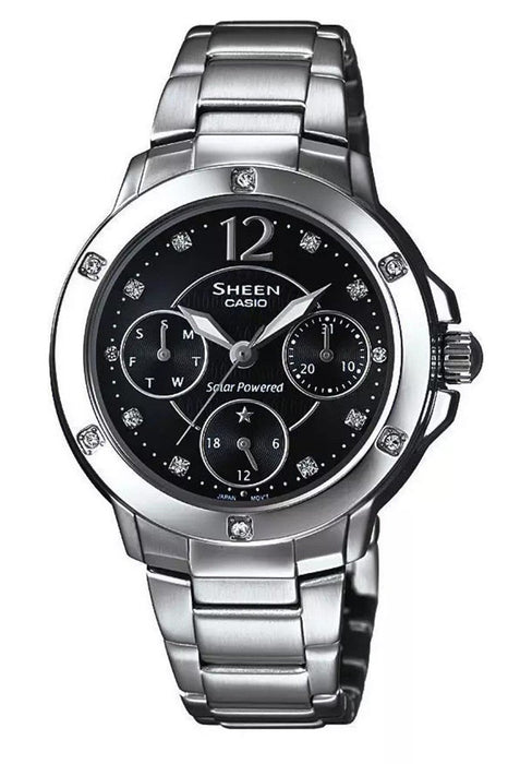 Casio Damen Uhr SHE-3022SBD-1ADF Edelstahl Uhr