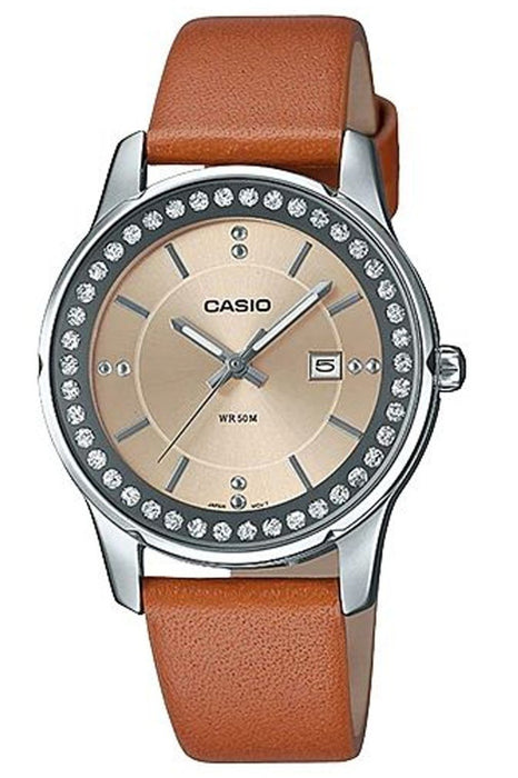 Casio Damen Uhr LTP-1358L-5AVDF mit Edelstahlarmband