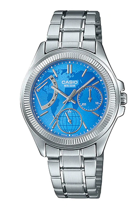 Casio Damen Uhr LTP-2089D-2AVDF mit Edelstahlarmband
