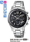 Casio Damen Uhr SHE-5512D-1ADF Edelstahl Quarz