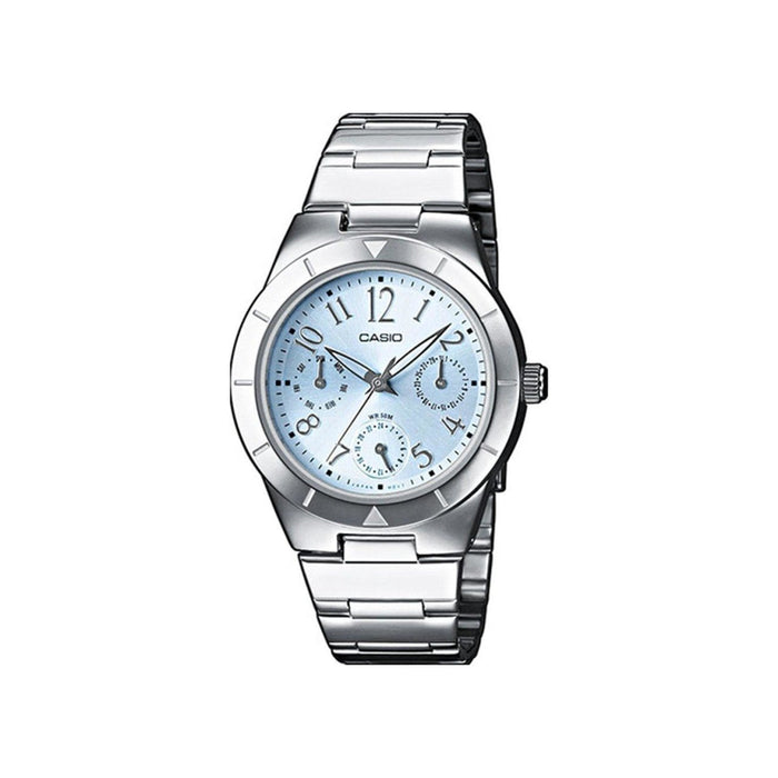 Casio Damen-Uhr LTP-2069D – Edelstahl & Leder