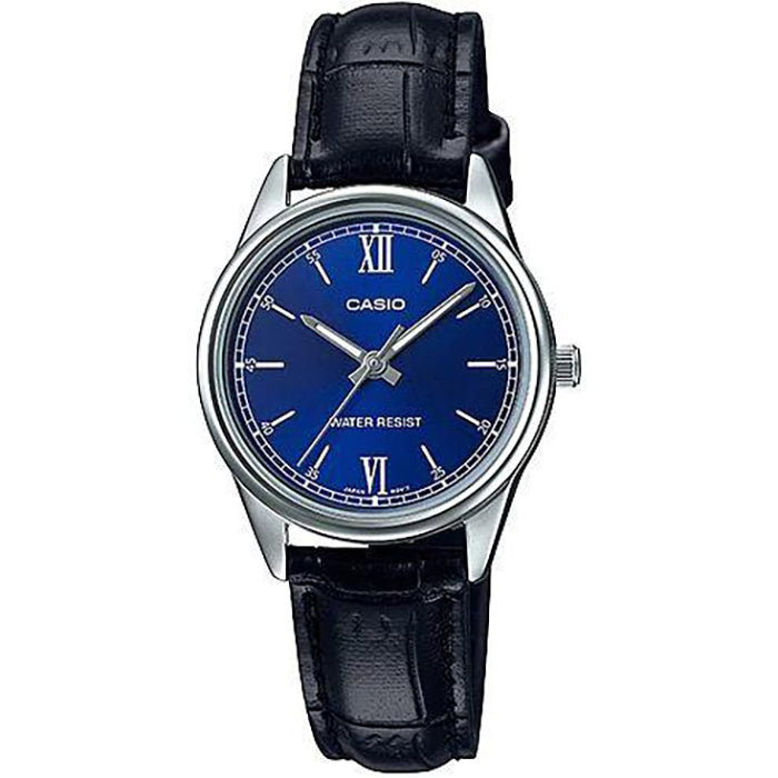 Casio LTP-V005L-2BUDF Damen Uhr mit Lederarmband