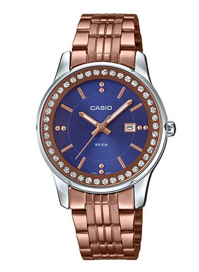 CASIO LTP-1358R-2AVDF Damen Uhr mit Lederarmband