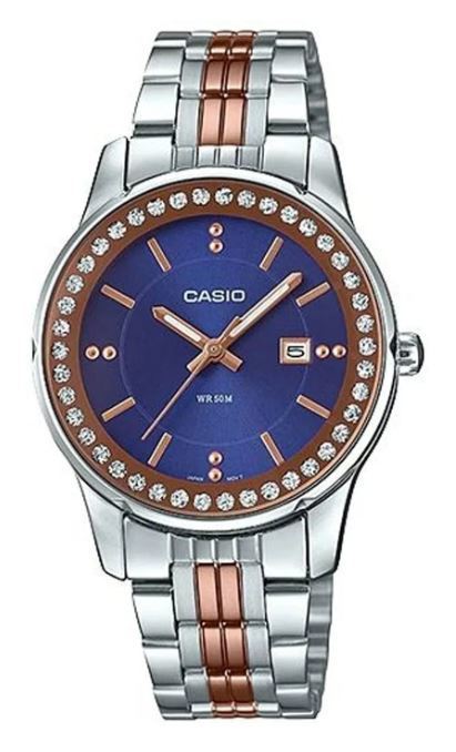 CASIO LTP-1358RG-2AVDF Damen Uhr mit Goldton Gehäuse