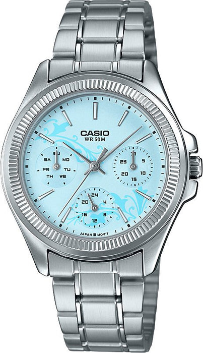 CASIO LTP-2088D Damenarmbanduhr mit Lederarmband